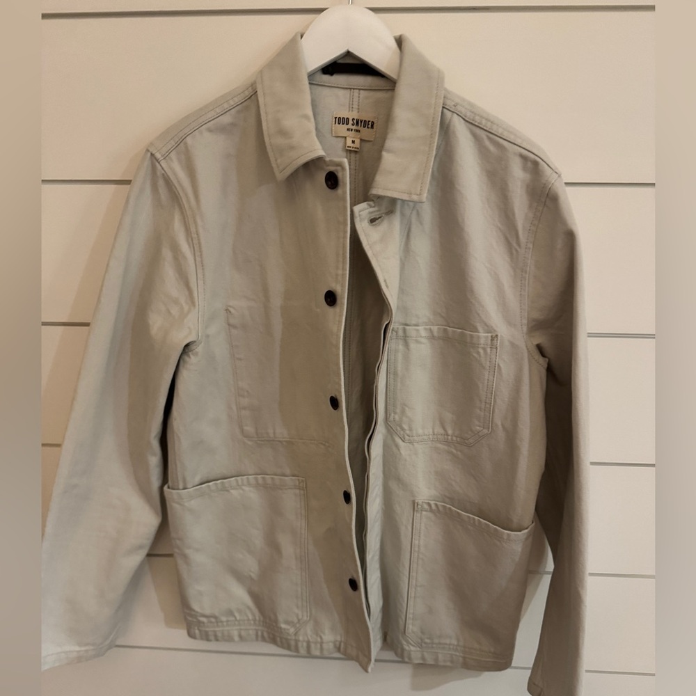 Todd Snyder LIGHTWEIGHT JAPANESE SELVEDGE CHORE COAT size M in canvas - Picture 4 of 7